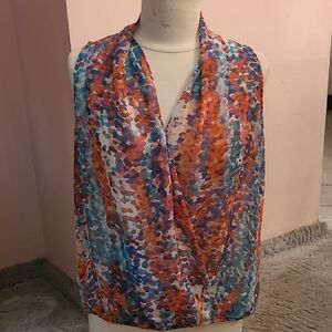 Bisou Bisou Multicolor Abstract Top Size Med